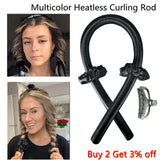 Heatless Curling Rod Headband Lazy Curler Set Make Hair Soft Shiny No Heat Spiral Pear Flower Curling Iron Modeling Accessories, 