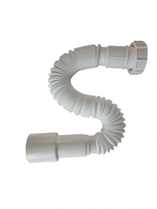Țeavă Flexibilă din Plastic D85, 800 mm, Ø40x40/50, Garnitură și Piuliță Incluse, Elefant