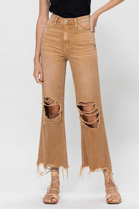 90's Cropped Vervet Jean (camel)