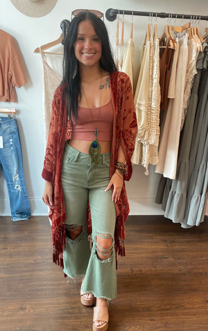 Vervet Forest Green Jean - Flippie Hippie