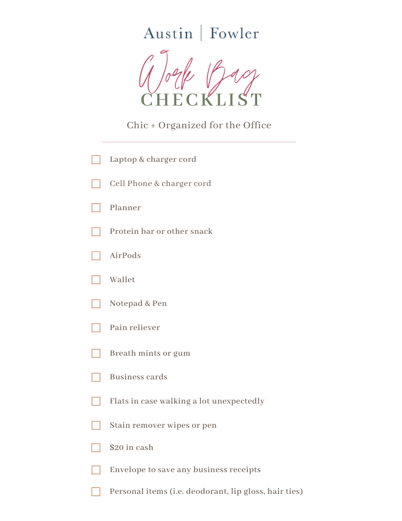 Printable Packing Checklists – Austin | Fowler