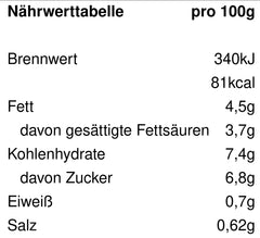 Nährwerttabelle BIO Ananas Chili Suppe