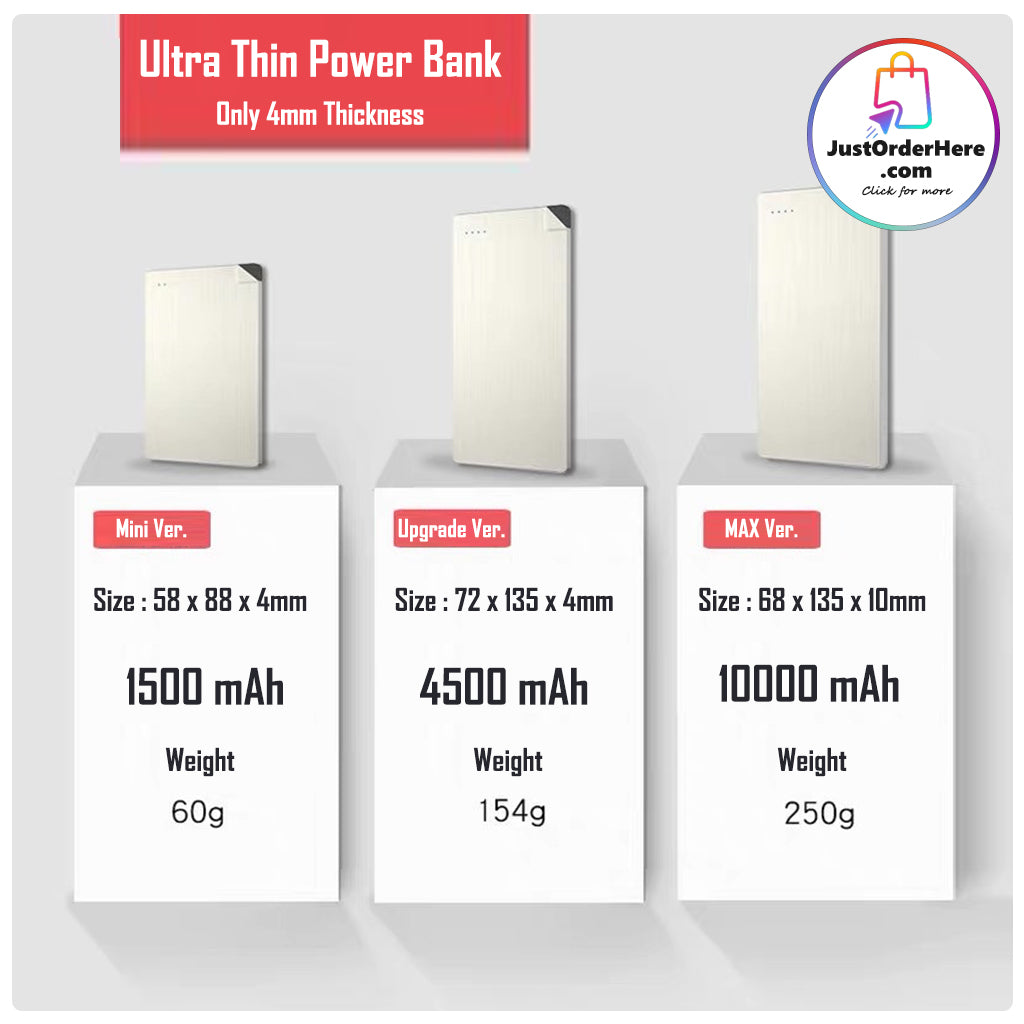 Ultra Slim Powerbank - Front View