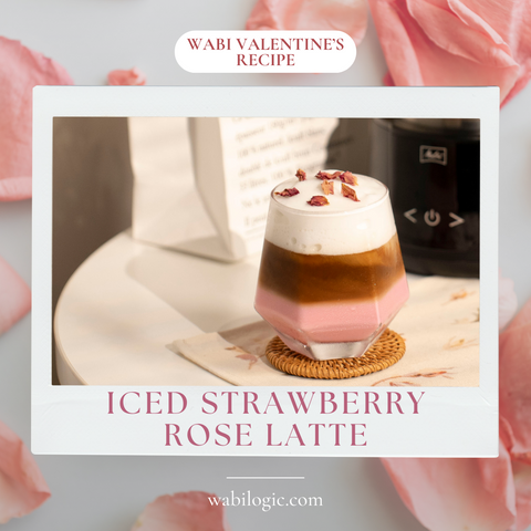 Wabi Coffee Recipes: Iced Strawberry Rose Latte