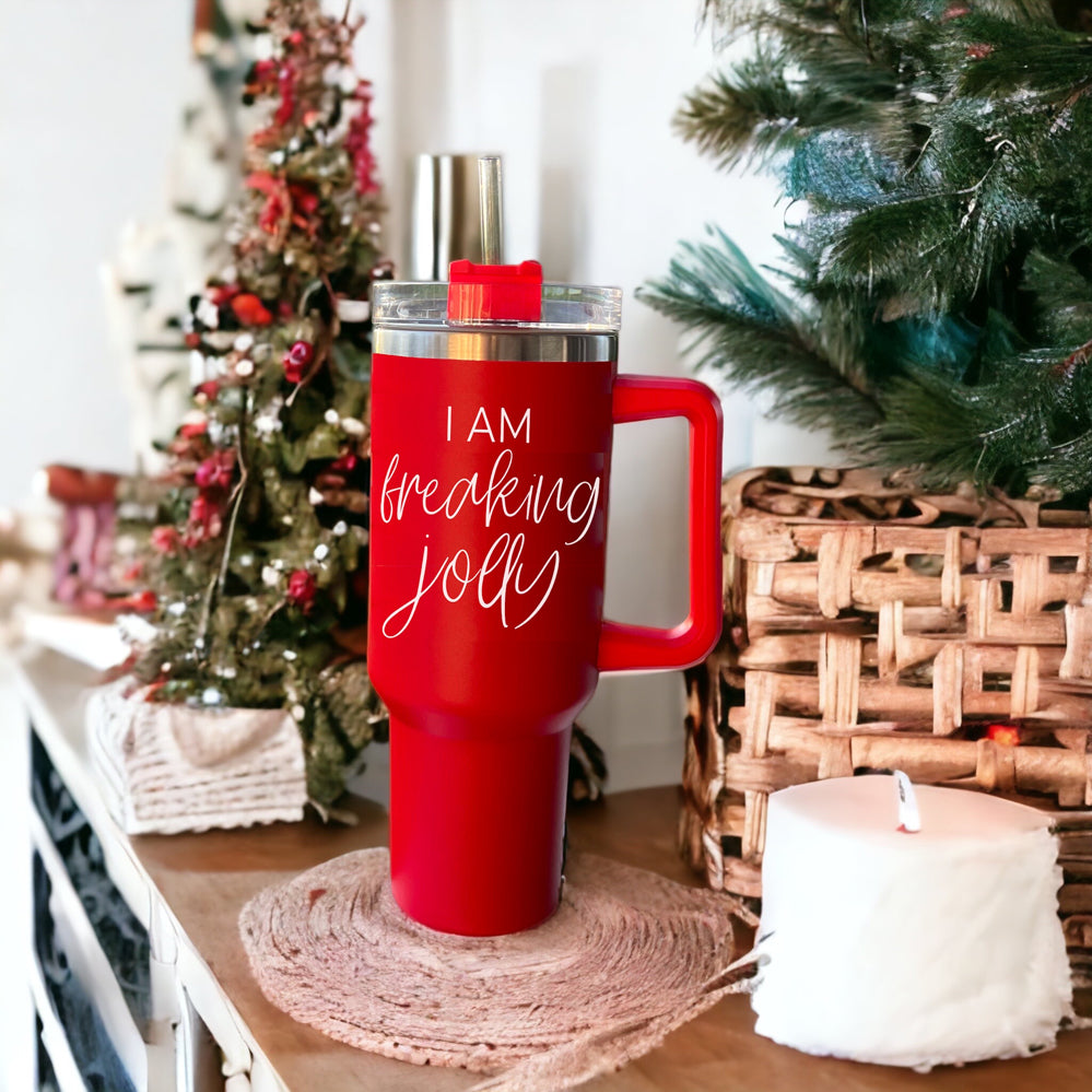 Naughty List Legend - Funny Red Stanley Tumbler Cups for Christmas