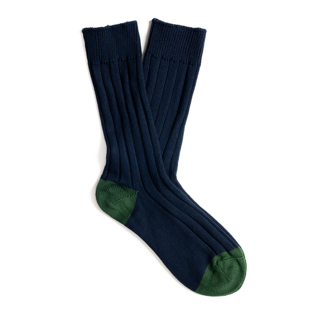 Heavy Ribbed wool heel and toe sock – William Crabtree & Sons