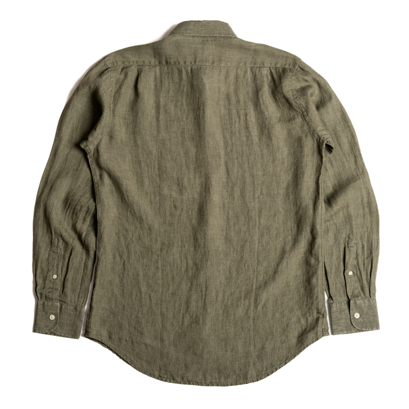 Olive Green Linen Shirt – William Crabtree & Sons