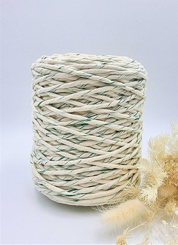 Green macrame cord - 3MM Single Strand Luxe Cotton String 1KG