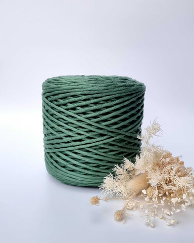 Emerald Green - 3MM  Single Strand Luxe Cotton String 1KG