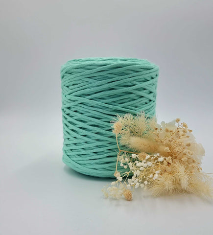 Mint Green Macrame Cord - 3MM  Single Strand Luxe Cotton String 1KG