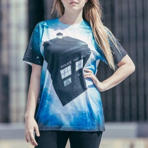 April 11 winner - Doctor Who TARDIS Glowing Stars Sublimation T-Shirt