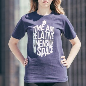 April 9 Winner - Doctor Who Tardis in Words T-shirt