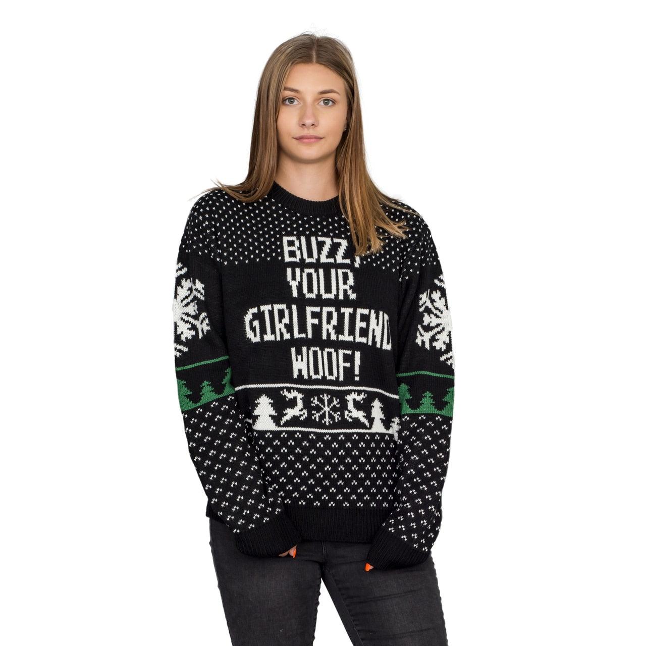 OwlOhh Hockey Ugly Sweater, Hockey Is Back Ugly Sweater, Christmas Pattern Black Ugly Sweater for Men & Women, Perfect Gift for Hockey Lo