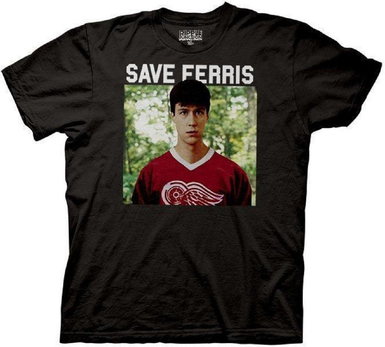 Ferris Bueller's Day Off Movie Save Ferris Cameron Frye Graphic T Shirt Sz  Large
