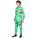 Christmas Cat Pajamas Cozy Fair Isle Union Suit Adult Jumpsuit - 2xl