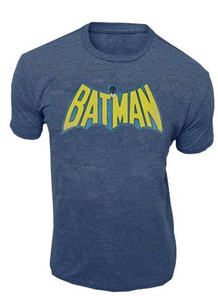 Classic Batman Logo Adult Heather Navy T-Shirt - Batman - | TV Store Online