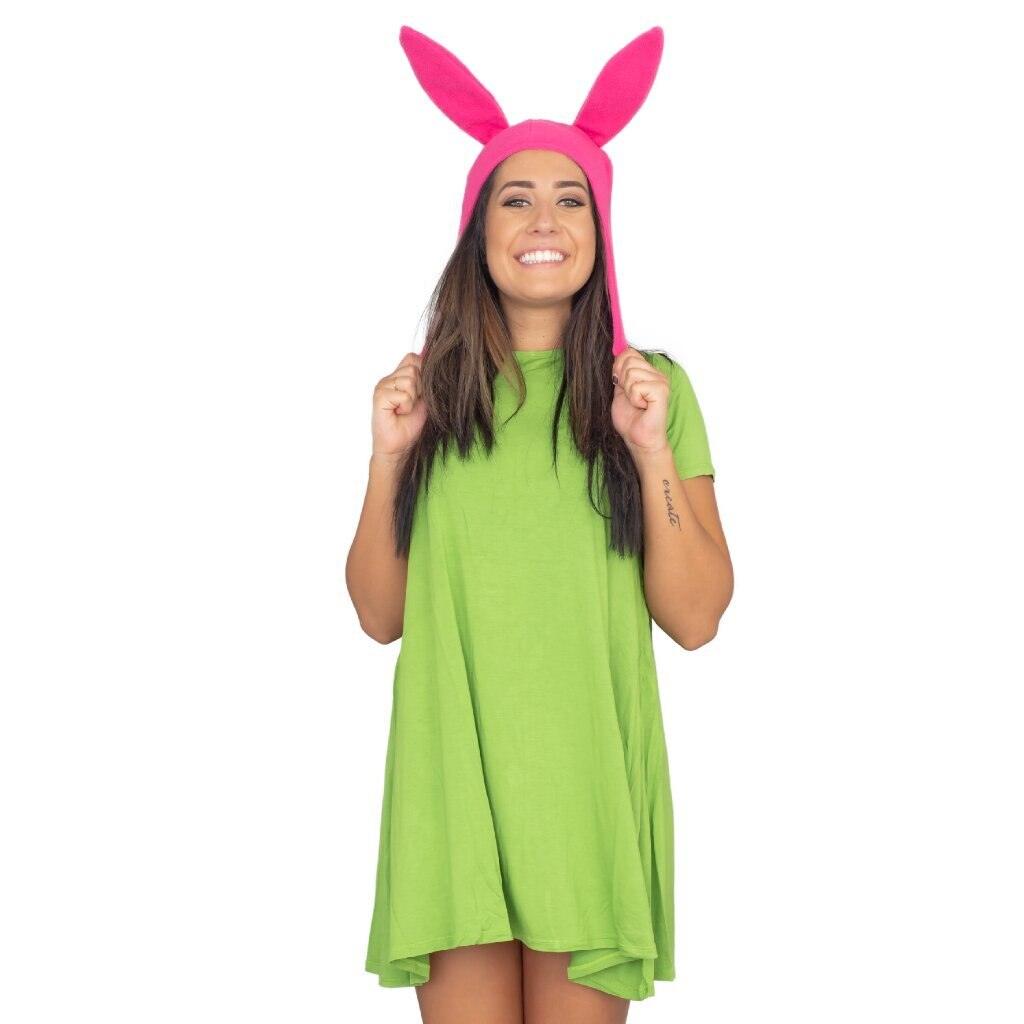  Ripple Junction Bob's Burgers Louise Belcher Bunny Ears Hat  Adult One Size Pink Cosplay Beanie Officially Licensed : Clothing, Shoes &  Jewelry