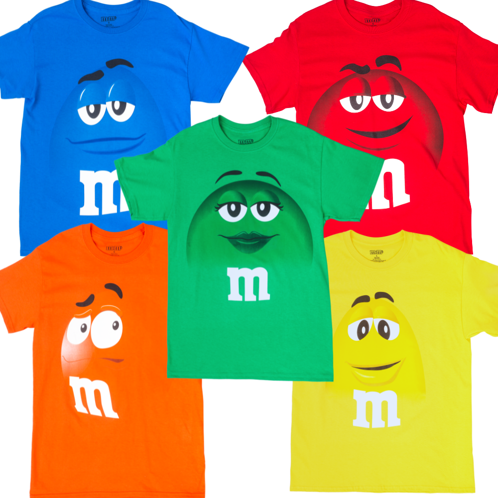 M & Ms M&M World Chocolate Candy Character BLUE T-Shirt Men's Size  Medium