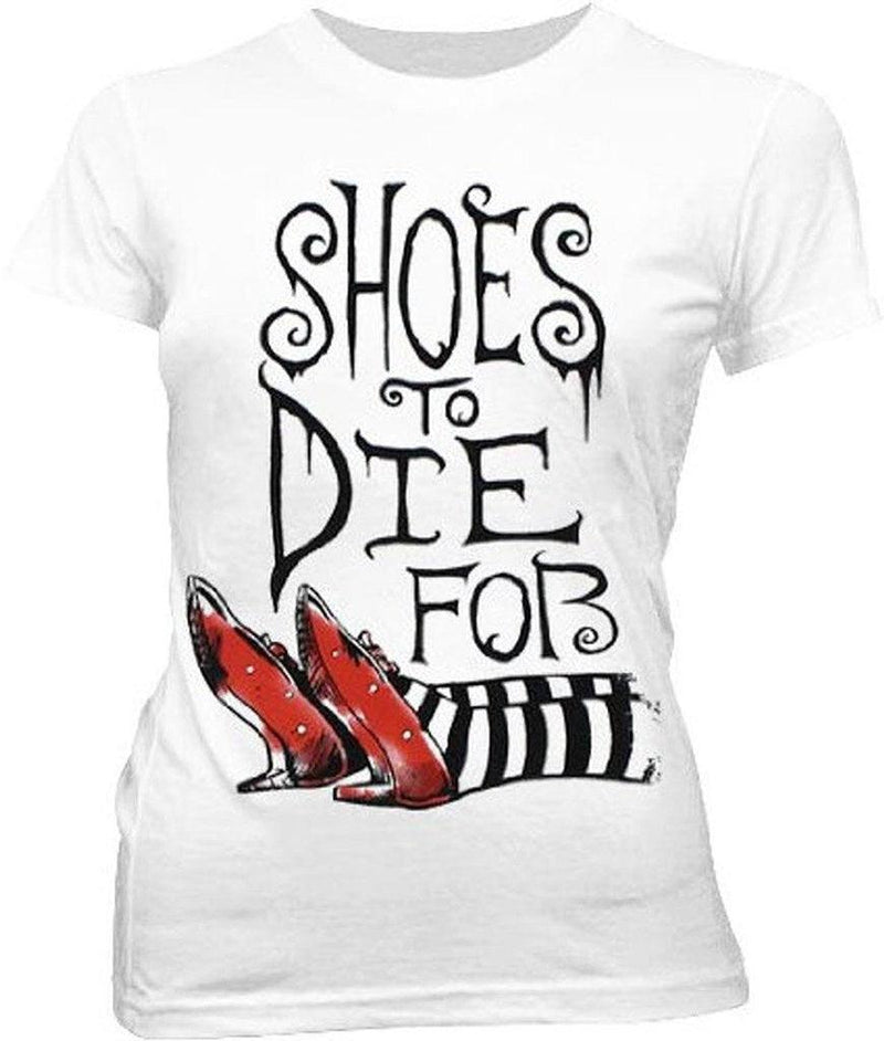 The Wizard of Oz Shoes To Die For White Juniors T-shirt - The Wizard of ...
