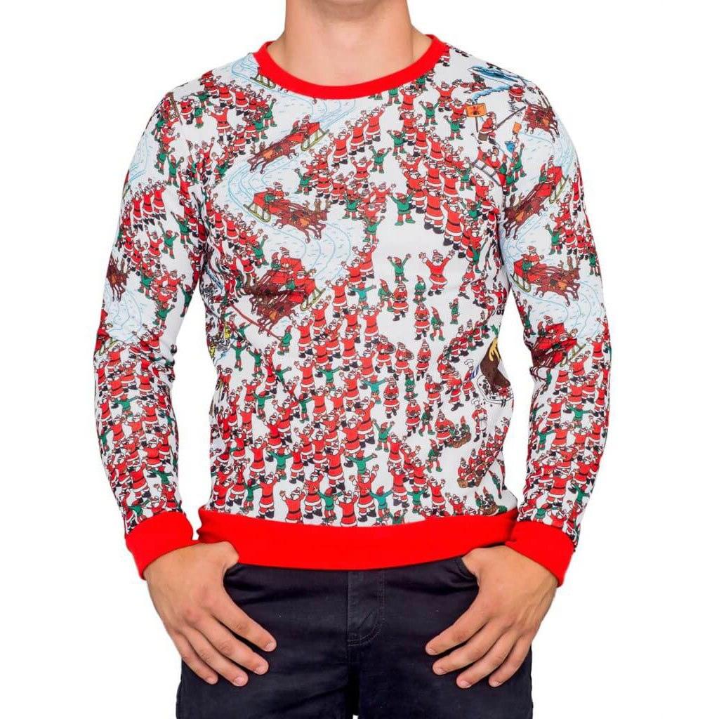 D&F Smoking Santa Pooping Chimney Ugly Christmas Sweater 2XS