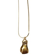 Rocky Golden Glove Pendant 18 inch Chain necklace