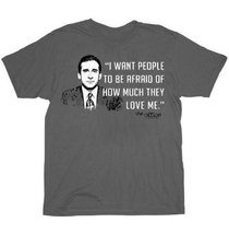 The Office I Want People To Be Afraid Charcoal T-shirt