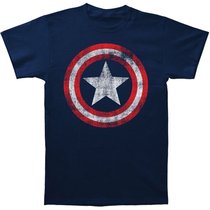 Captain America Star Distressed Logo T-shirt