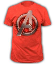 Marvel The Avengers Age of Ultron Adult Heather Red T-Shirt Tee