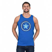 Captain America Distressed Star Shield Tank Top Shirt A