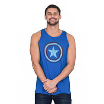 Captain America Distressed Star Shield Tank Top Shirt B