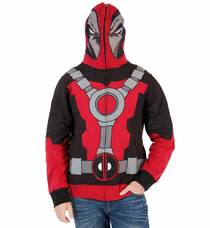 Marvel Deadpool Mr. Pool Adult Black Costume Hoodie Sweatshirt