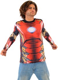 Marvel Iron Man Sublimated Adult LONG SLEEVE Costume T-Shirt