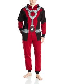 Marvel Comics Deadpool Deadpeezy Adult Men's Red/Black Zip-Up Jumpsuit