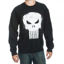 Marvel Comics The Punisher Logo Skull Black Crew Sweatshirt
