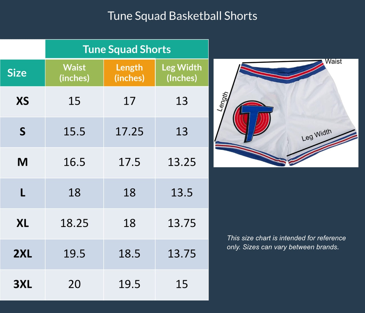 Unisex T-Shirt Size Chart