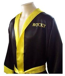 Rocky Italian Stallion Polysatin Black Adult Robe