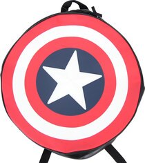 Marvel Comics Captain America Black Backpack/Shield