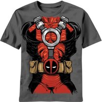 Deadpool Ed Pool Charcoal Costume Adult T-shirt