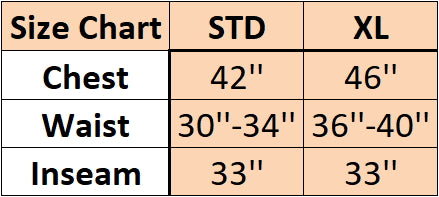 Spiderman Corset Size Chart