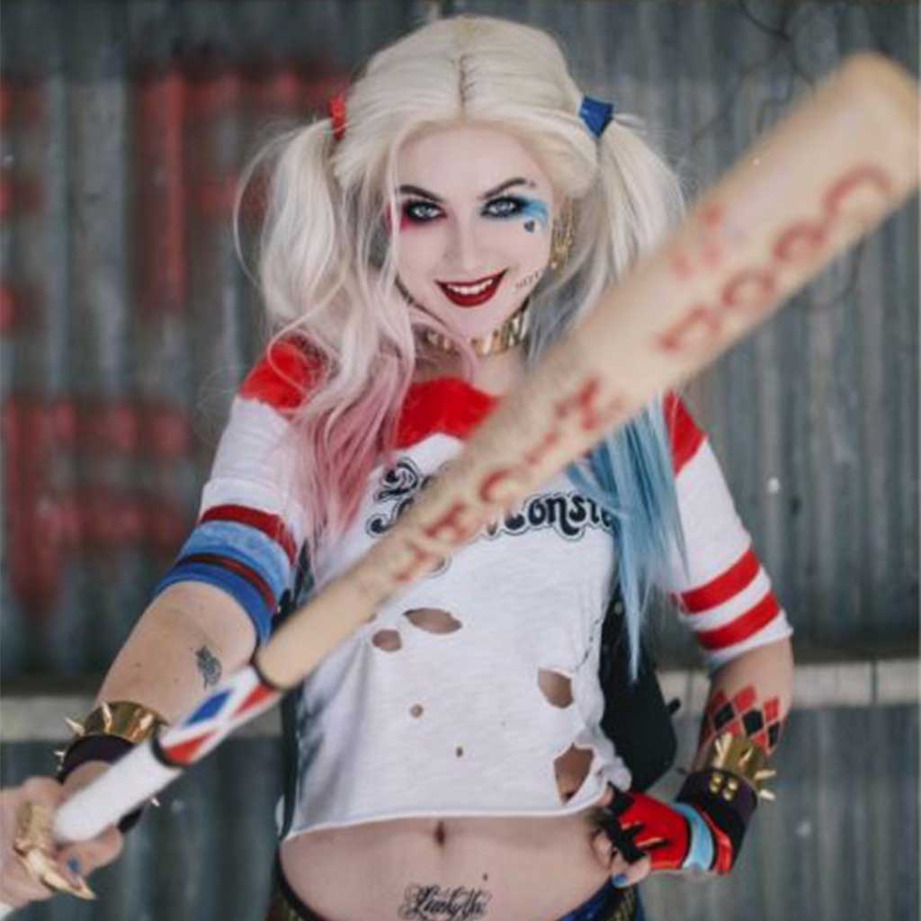 Harley Quinn Cosplay Spiked Cuffs Girl 5