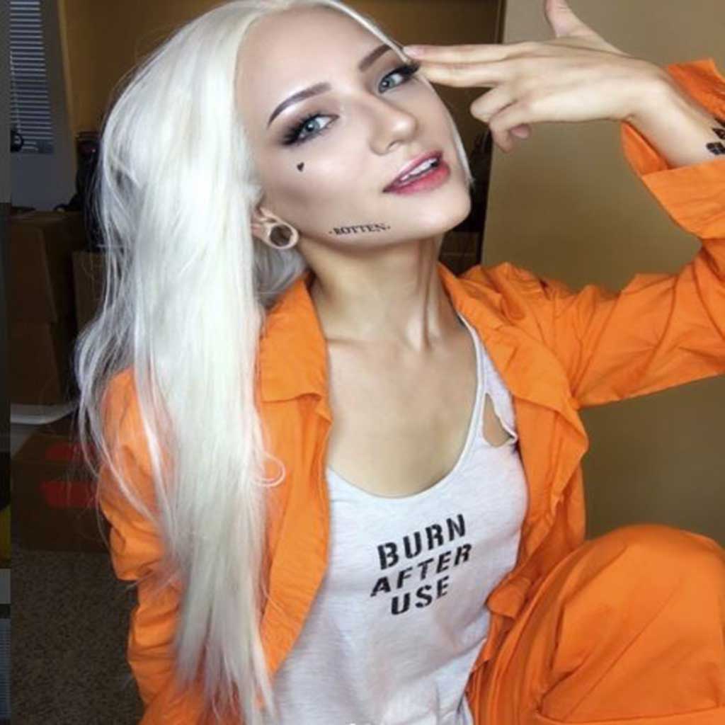 Harley Quinn Detainee Costume Set Girl 7