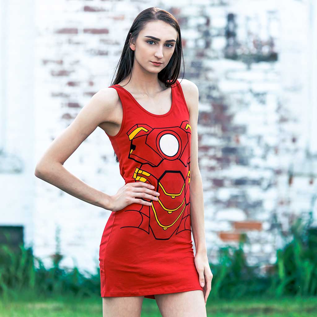 Iron Man Costume Tunic Tank Dress Girl