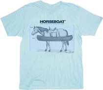 The Office Horse Boat Horseboat Light Blue T-Shirt