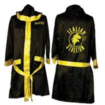 Rocky Italian Stallion Polysatin Black Adult Robe