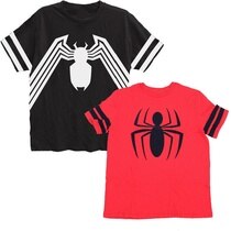 Spider-Man Striped Sleeves Mens T-shirt