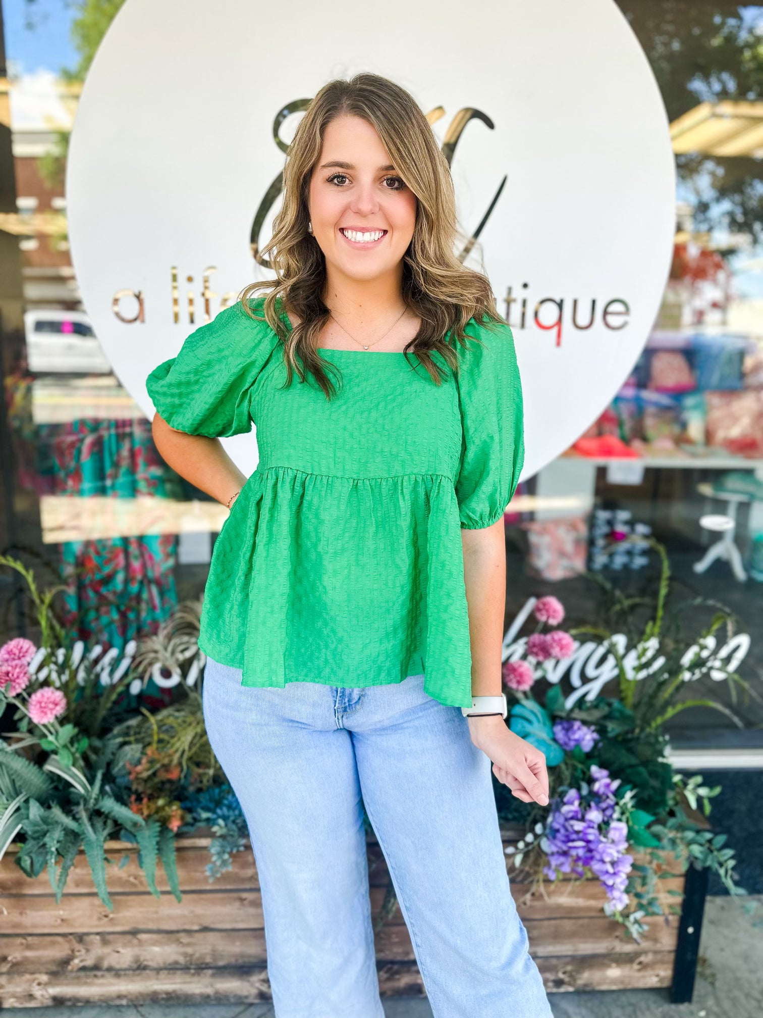 Kelly Woven Babydoll Top