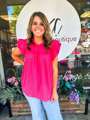 Raylee Ruffle Sleeve Top - shoptheexchange