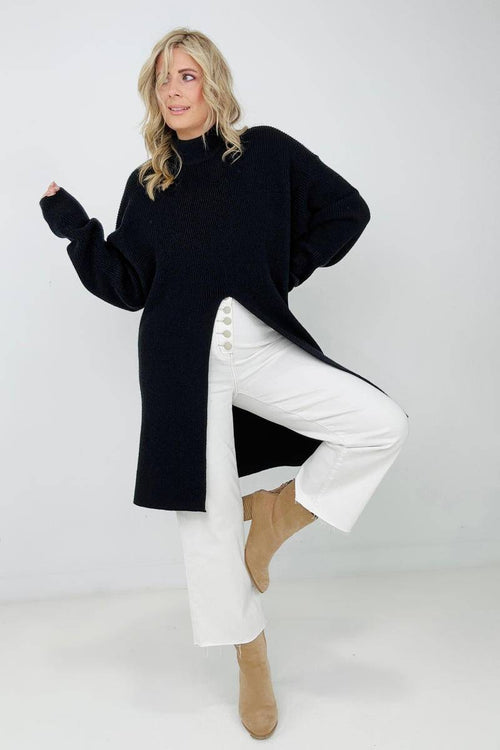 The Burbs Oversized Striped Knit Duster Cardigan