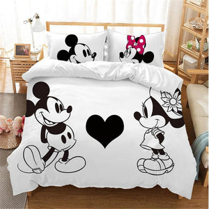 Mickey & Minnie Mouse Couple Bedding Set