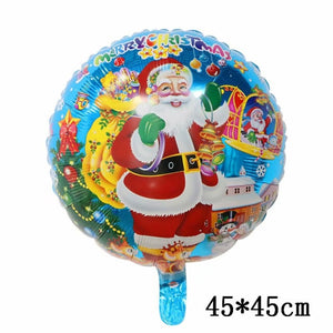 Happy Christmas Foil Balloon Snowman Santa Claus Balloons Christmas Tree Decoration Home Xmas Party New Year Supplies Air Globos
